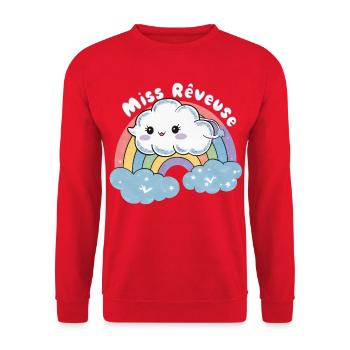 Child Dreamer and Sleep Miss Magical Dreamer - Unisex Sweatshirt - red - Front - Alina (178cm) & Michal (187cm)