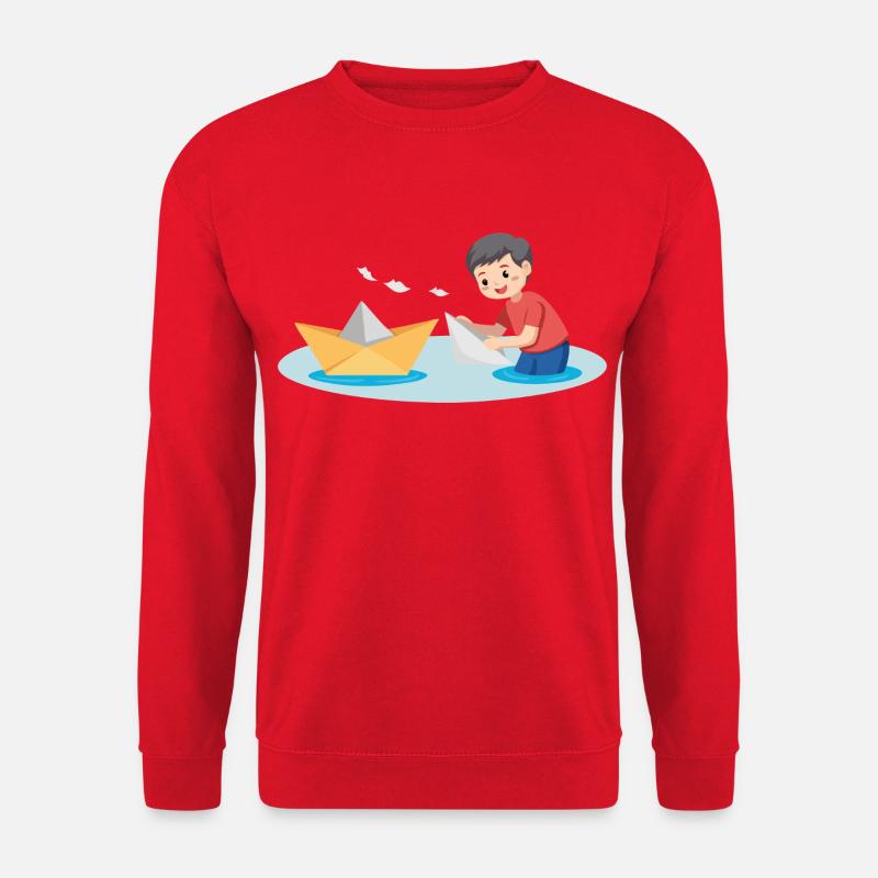 Papierboot spielen - Unisex Pullover - Rot