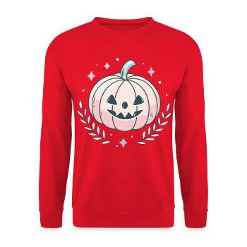 Happy pastel pumpkin - Unisex Sweatshirt - red - Front - Alina (178cm) & Michal (187cm)