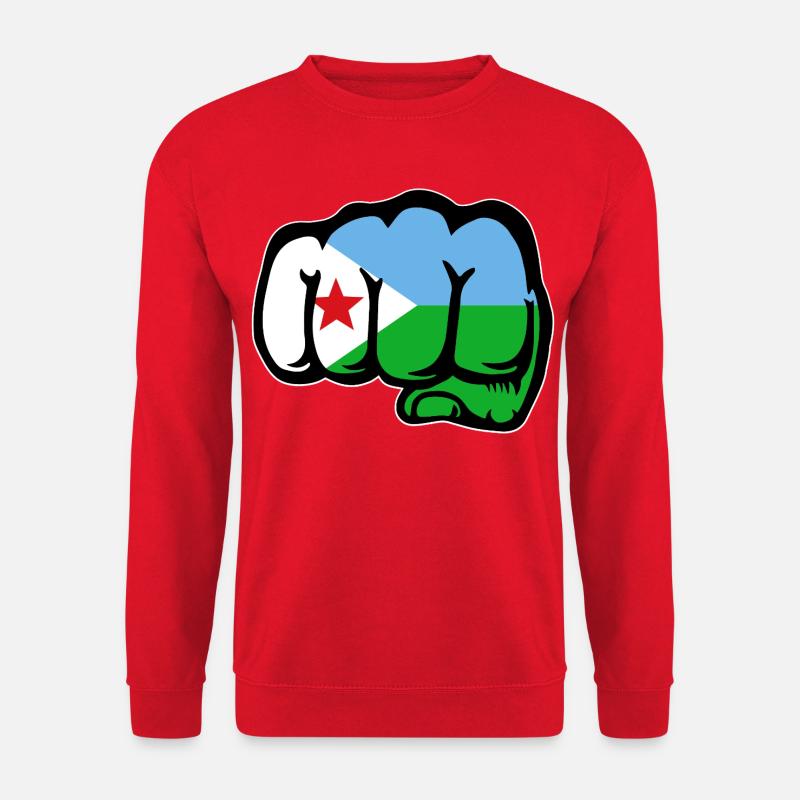 Dschibuti Flagge Faust - Unisex Pullover - Rot