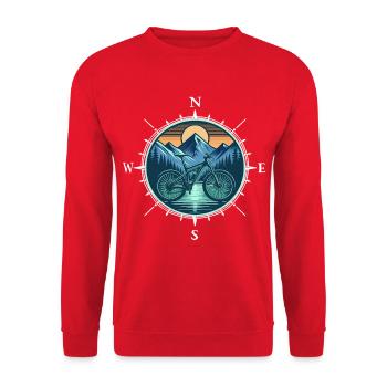 MTB cykel - Unisex sweater - rød - Foran - Alina (178cm) & Michal (187cm)