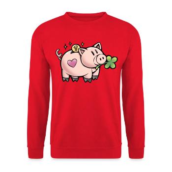 Tirelire sucrée - Sweat-shirt Unisexe - rouge - Devant - Alina (178cm) & Michal (187cm)