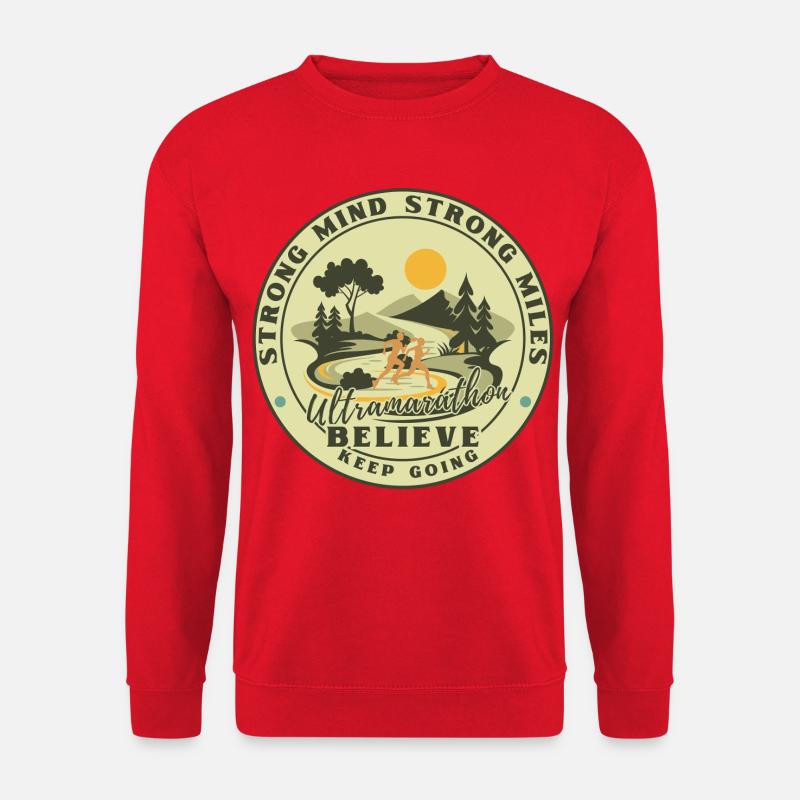 Ultramarathon Traillrunnermotiv  - Unisex Pullover - Rot