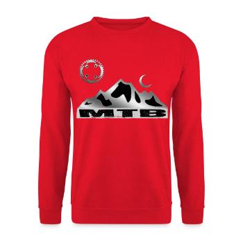 MTB bike - Unisex Pullover - Rot - Vorne - Alina (178cm) & Michal (187cm)