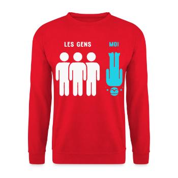 Les gens moi humour plongeur sous-marin - Sweat-shirt Unisexe - rouge - Devant - Alina (178cm) & Michal (187cm)
