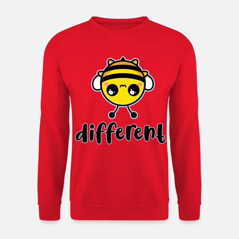 Bee Different Cute Character - Unisex Sweatshirt - red