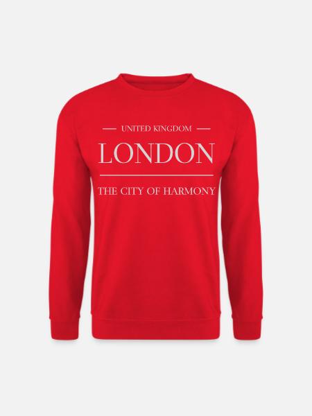 Die Stadt der Harmonie - Großbritannien London - Unisex Pullover - Rot