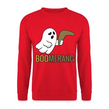 Boo-merang - Halloween 2025 - Unisex Pullover - Rot - Vorne - Alina (178cm) & Michal (187cm)