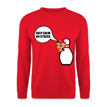 FUNNY CHRISTMAS BOWLING KEEP CALM - Unisex Sweatshirt - red - Front - Alina (178cm) & Michal (187cm)