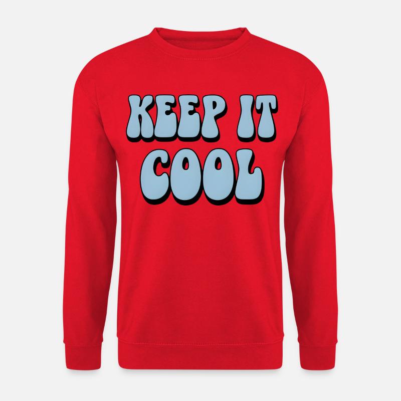 Keep It Cool Bubble Text - Unisex Sweatshirt - red