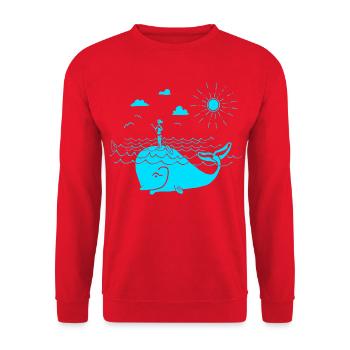 SOUPER - Sweat-shirt Unisexe - rouge - Devant - Alina (178cm) & Michal (187cm)