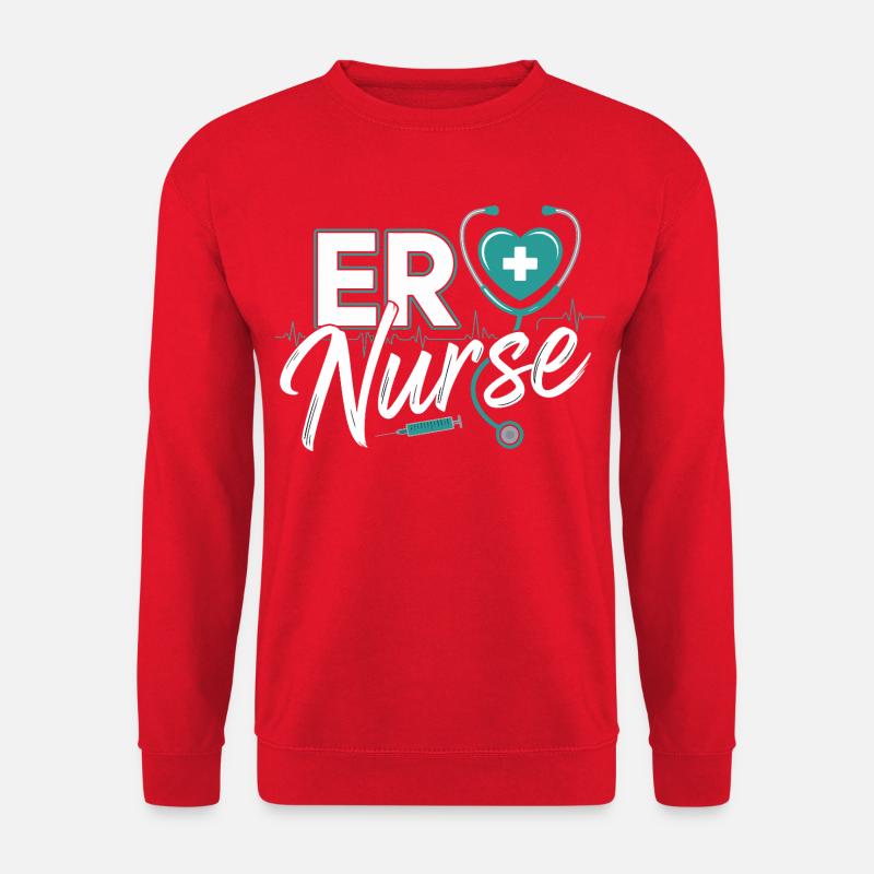 ER Nurse Herz Logo - Unisex Pullover - Rot