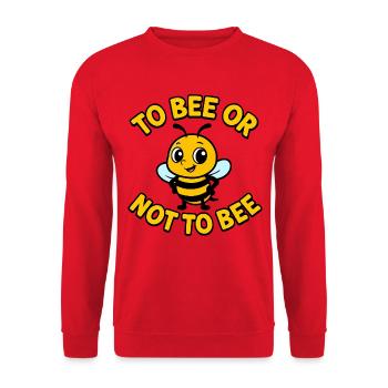 Bee or not bee - Unisex Sweatshirt - red - Front - Alina (178cm) & Michal (187cm)