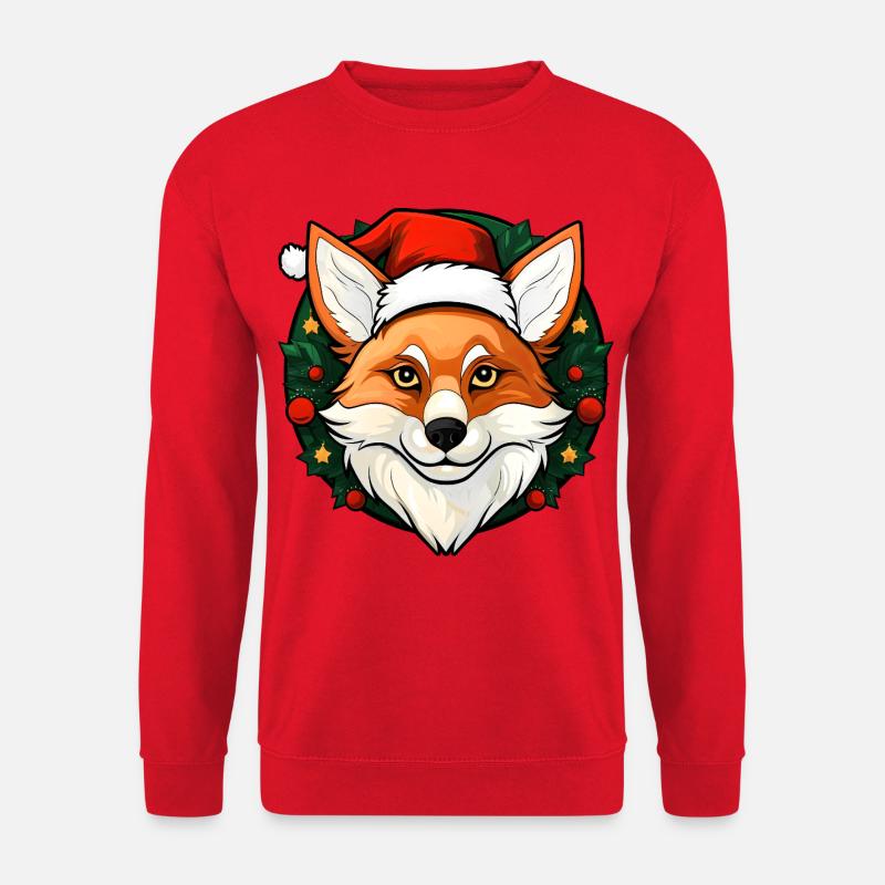 Foxes Christmas - Unisex Sweatshirt - red