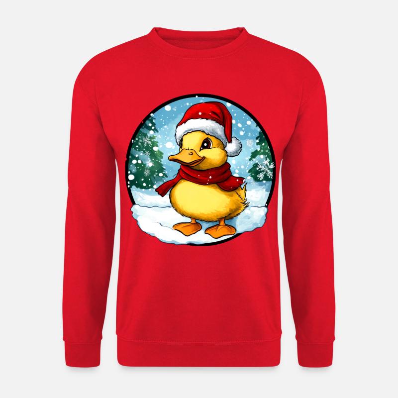 Weihnachtsmann Entchen - Unisex Pullover - Rot