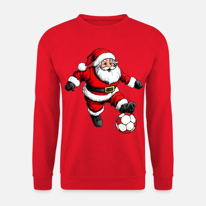 Fussballer Weihnachten / Weihnachtsmann Fussball - Unisex Pullover - Rot