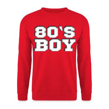 Années 80 - Sweat-shirt Unisexe - rouge - Devant - Alina (178cm) & Michal (187cm)
