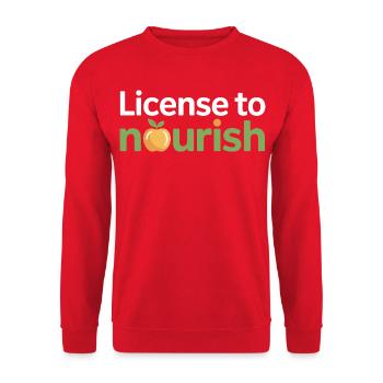Certified Dietitian Professional Expert Apparel  - Unisex Sweatshirt - red - Front - Alina (178cm) & Michal (187cm)