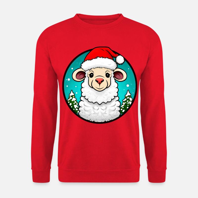 Schaf Weihnachten - Unisex Pullover - Rot