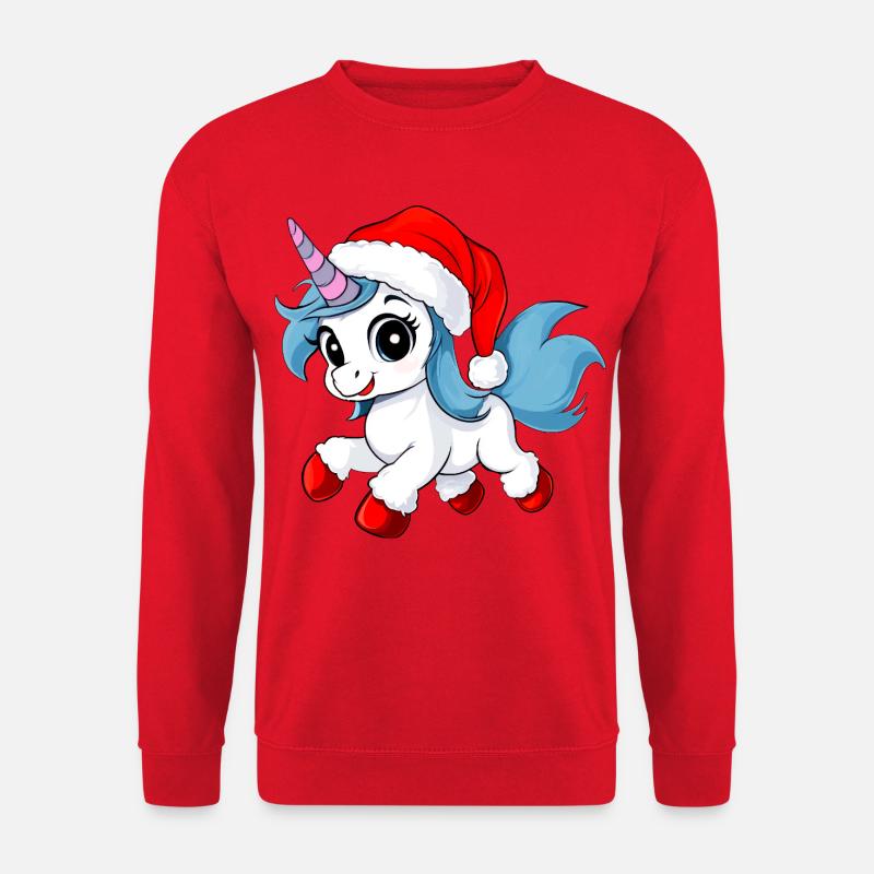 Einhörner Weihnachten - Unisex Pullover - Rot