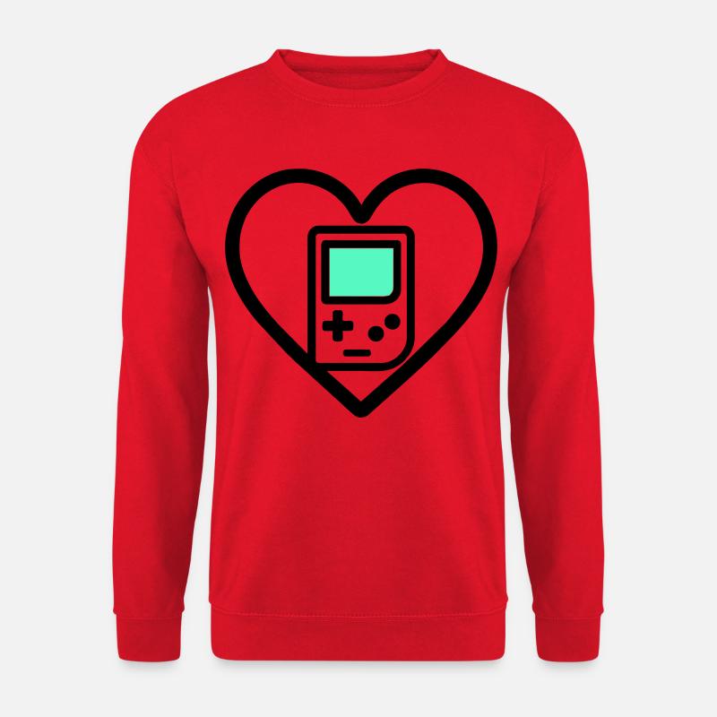 Retro Heart – Retro Handheld Console - Unisex Sweatshirt - red