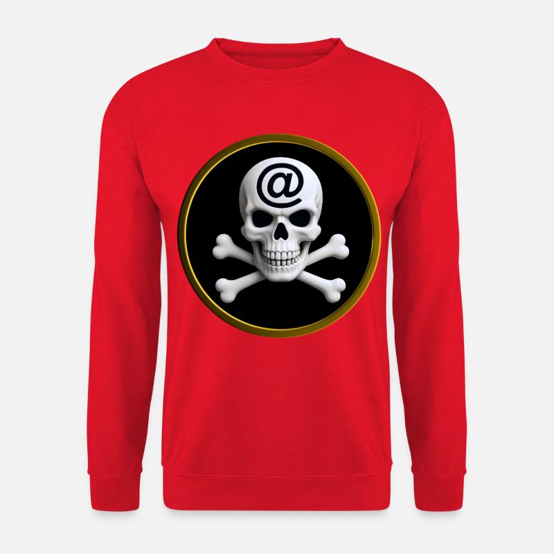CYBER PIRATE #1 – Geek & Science-Fiction - Unisex Pullover - Rot