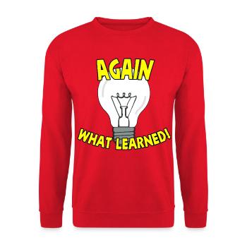 Again what learned - Unisex Sweatshirt - red - Front - Alina (178cm) & Michal (187cm)