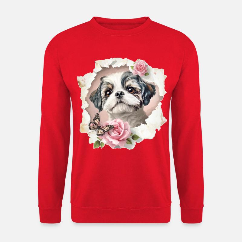 Shih Tzu  - Unisex Pullover - Rot