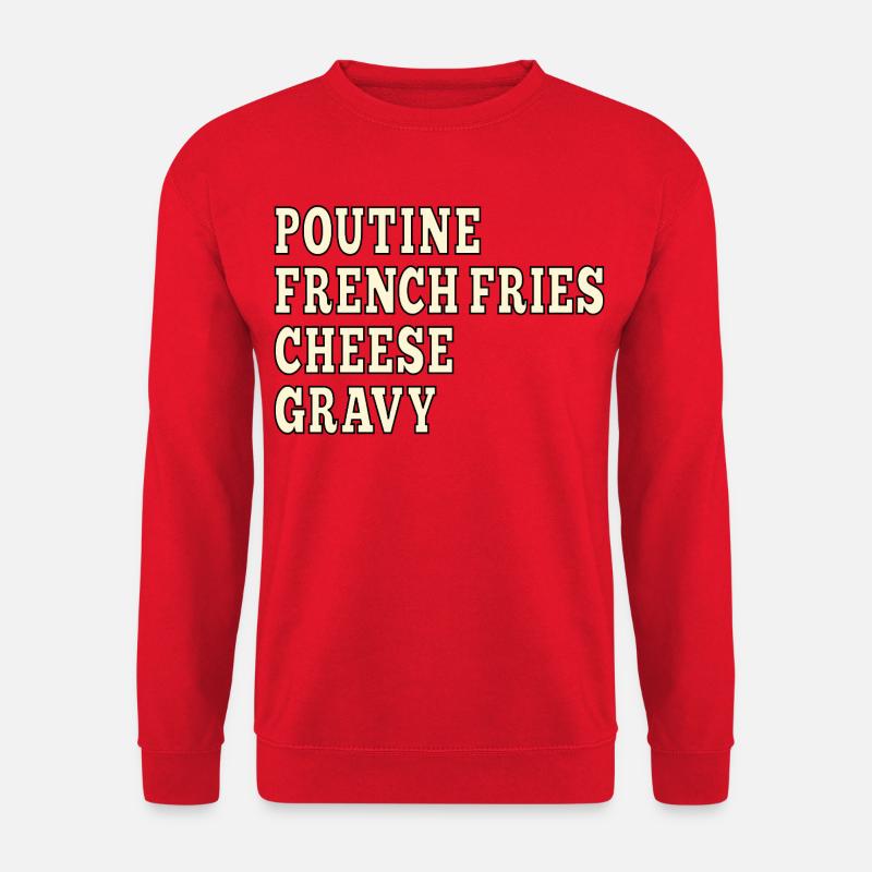 Poutine de restauration rapide canadienne - Sweat-shirt Unisexe - rouge