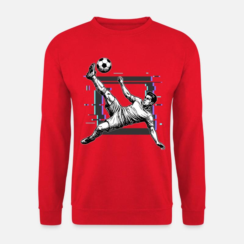 Fußball Schuss Fallrückzieher Tor - Unisex Pullover - Rot