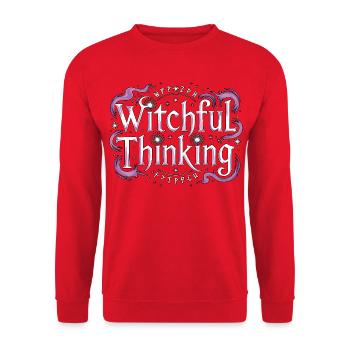 Witchcraft Witchful Thinking Loves Tarot Reading - Unisex Sweatshirt - red - Front - Alina (178cm) & Michal (187cm)