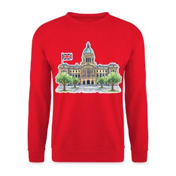 Birmingham Skyline Council House Victoria Sq Art - Unisex Sweatshirt - red - Front - Alina (178cm) & Michal (187cm)