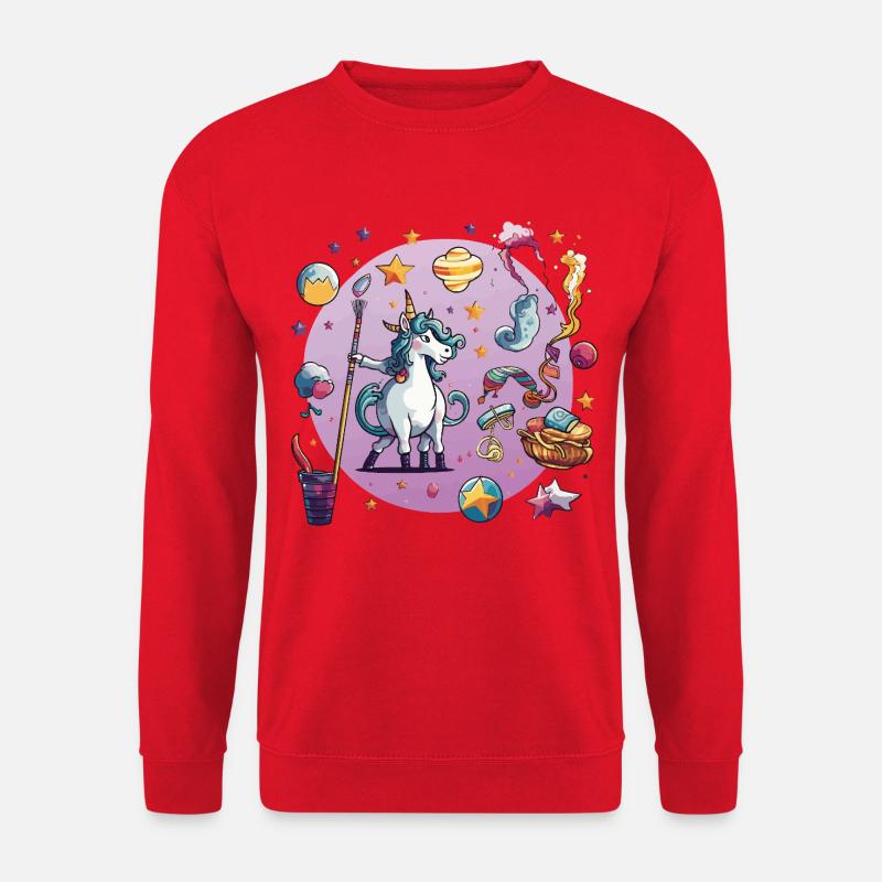 Galaktischer Einhornzauber - Unisex Pullover - Rot