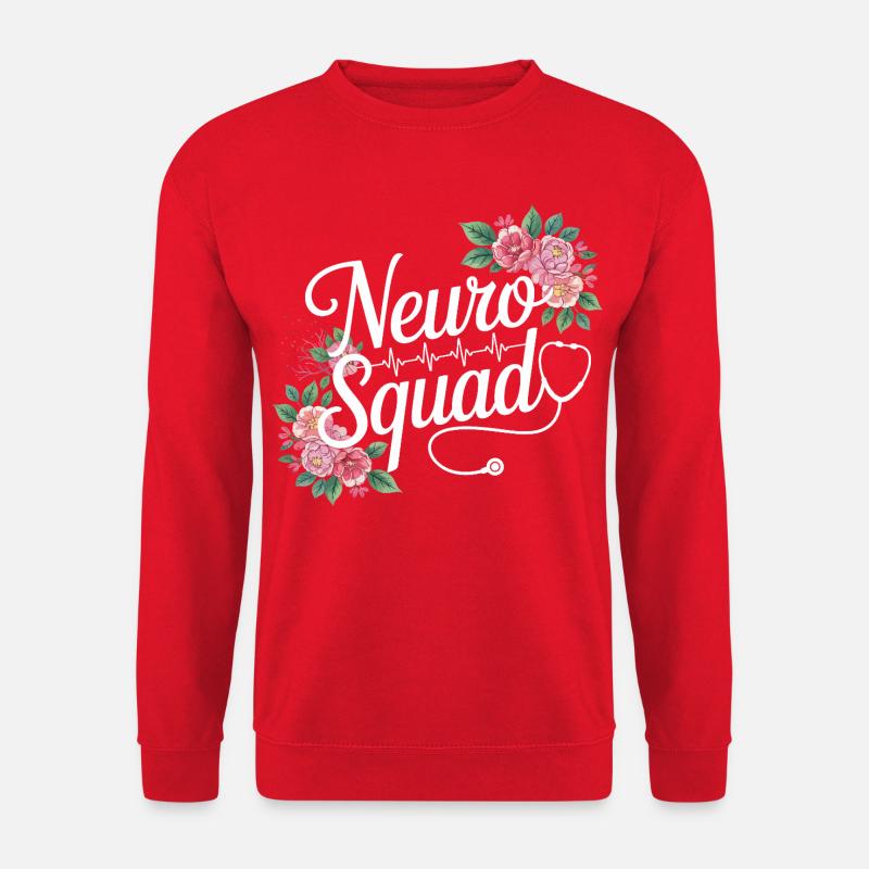 Neuro Squad Floral Medics - Unisex Sweatshirt - red