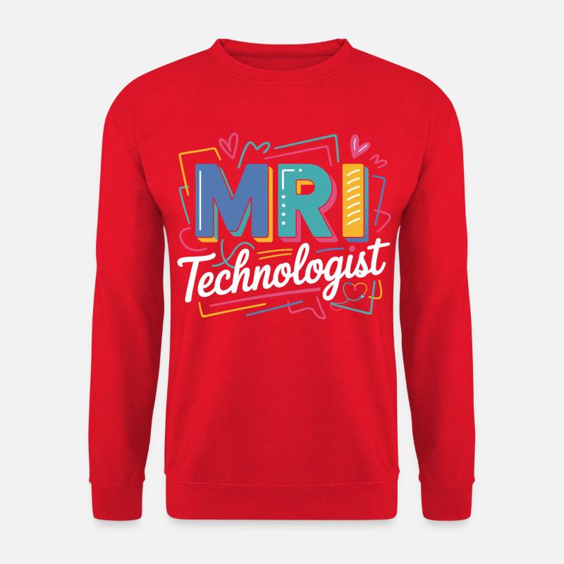 MRI Technologist Farbexplosion - Unisex Pullover - Rot