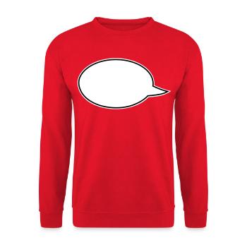 Speech Bubbles Comic Links - Unisex Sweatshirt - red - Front - Alina (178cm) & Michal (187cm)