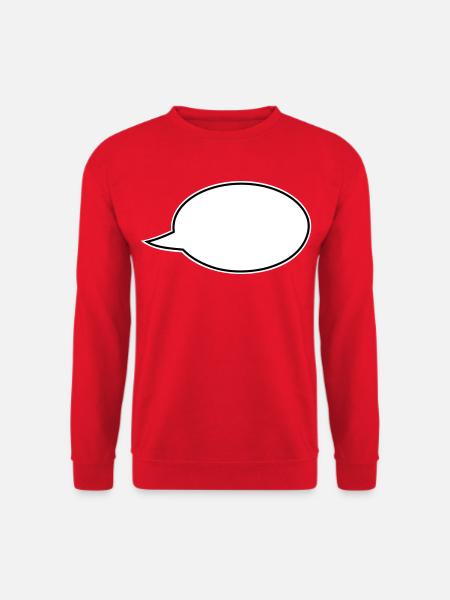 Speech bubble comic right - Unisex Sweatshirt - red