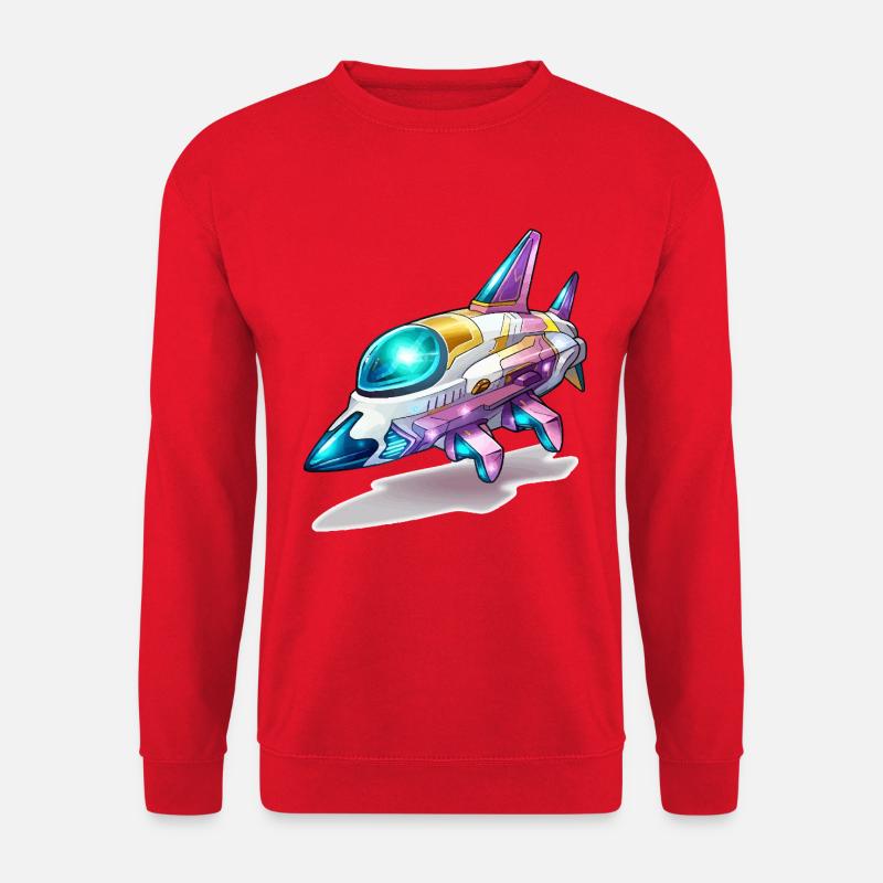 Comet Flight Spacefighter Neon - Unisex Sweatshirt - red