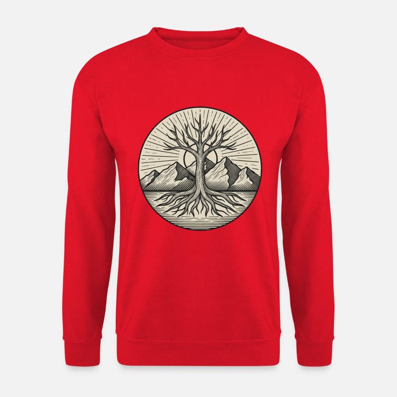 Baum des Lebens - Unisex Pullover - Rot