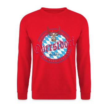 Oberstdorf Bayern Deutschland Allgäu Souvenir - Unisex Pullover - Rot - Vorne - Alina (178cm) & Michal (187cm)
