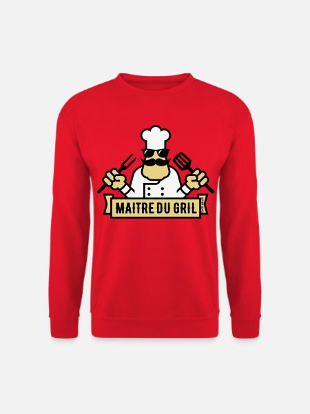 Grill Master (Grill / BBQ / BBQ / 3C) - Unisex Sweatshirt - red