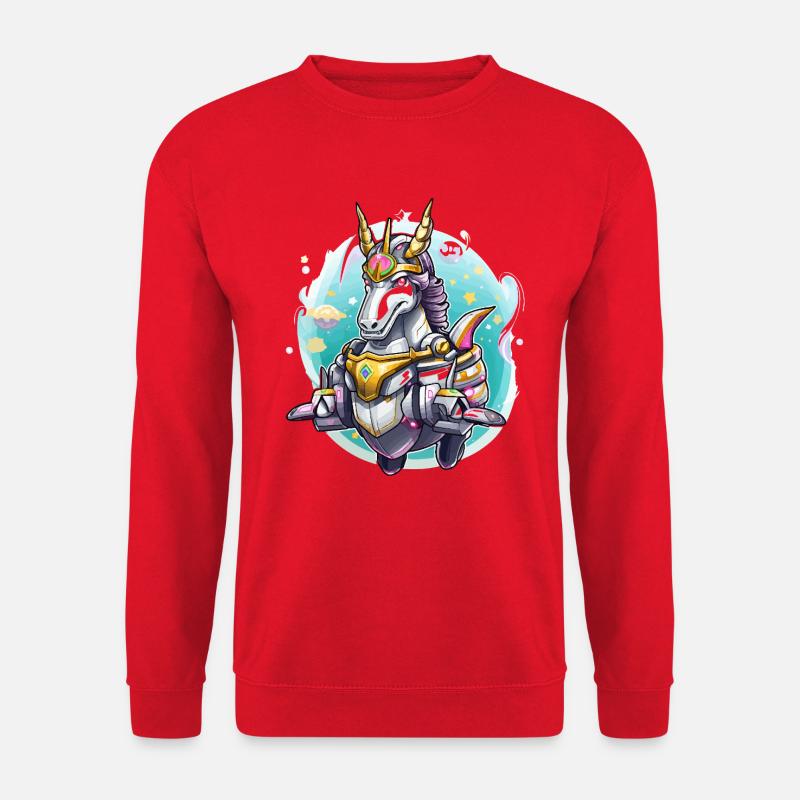 Neon-Unicorn-Krieger - Unisex Pullover - Rot