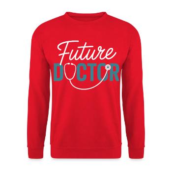 Future conception du stéthoscope Doctor - Sweat-shirt Unisexe - rouge - Devant - Alina (178cm) & Michal (187cm)