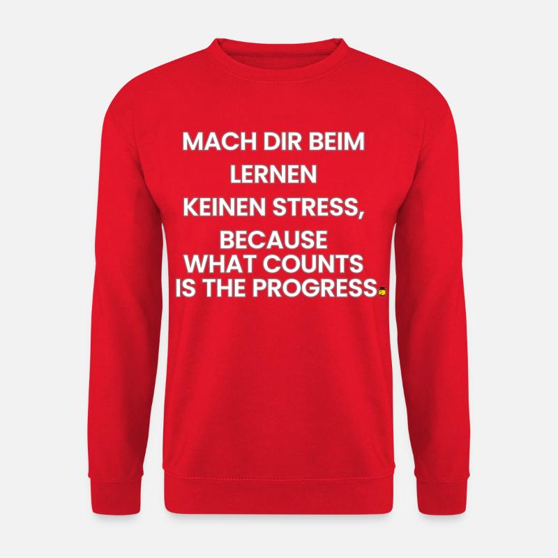 Deutsch-Englisch-Reim 1 (Ver. A) - Unisex Pullover - Rot