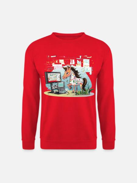 Digital Graffiti Pony - Unisex Sweatshirt - red
