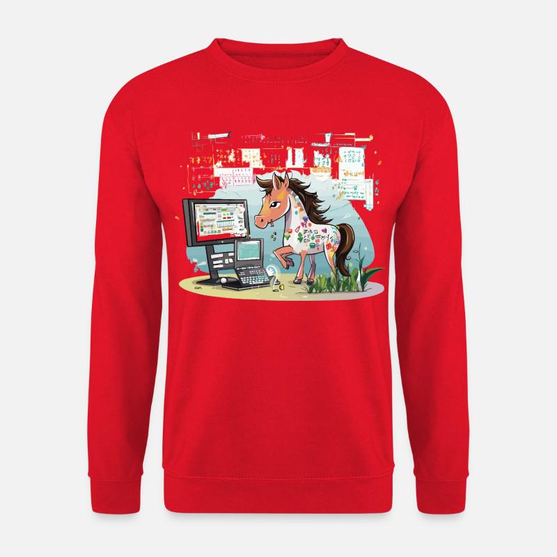 Digital Graffiti Pony - Unisex Sweatshirt - red