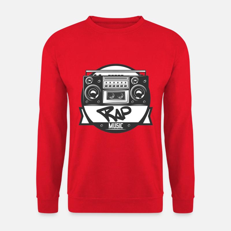 Jukebox Rap Logo Ghetto Blaster - Unisex Sweatshirt - red
