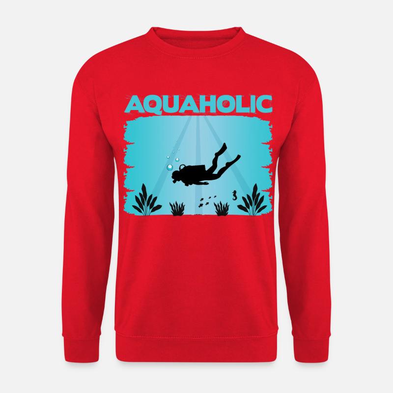 Taucher Spruch Design - Unisex Pullover - Rot