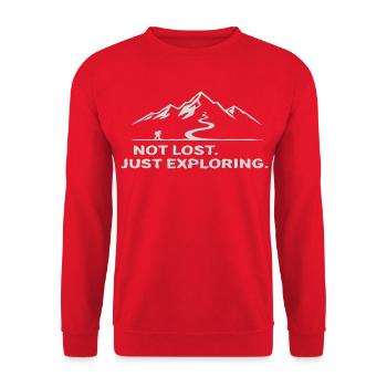 Randonnée Montagnes Randonnée Randonneurs Nature en plein air Forêt - Sweat-shirt Unisexe - rouge - Devant - Alina (178cm) & Michal (187cm)