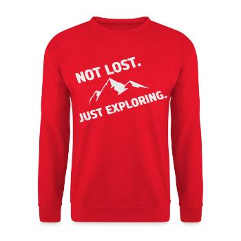 Randonnée Montagnes Randonnée Randonneurs Nature en plein air Forêt - Sweat-shirt Unisexe - rouge - Devant - Alina (178cm) & Michal (187cm)
